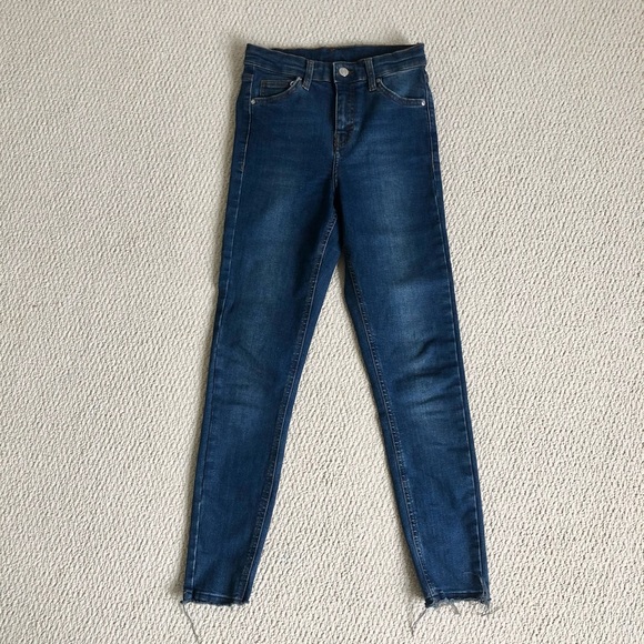 TopShop Basic Blue Jean with Raw Hem - Picture 2 of 3